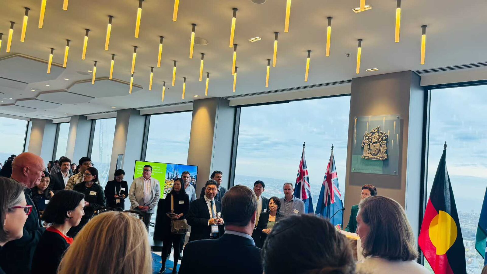 The reception in Melbourne